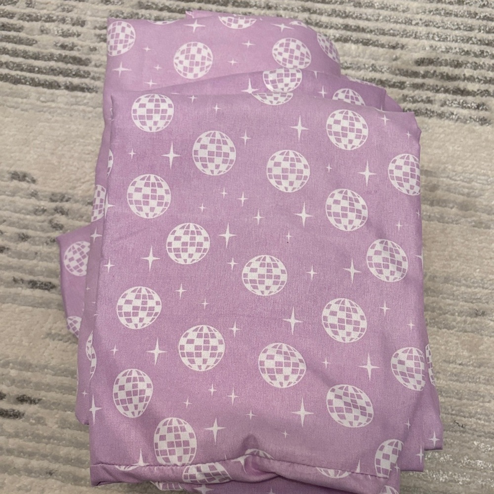 Purple Disco Ball Patterned Bed Sheets